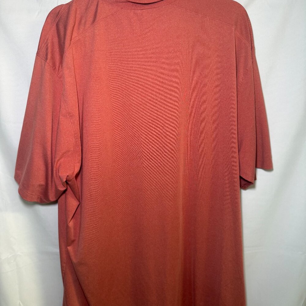 XXL Rust/Burnt Orange Matte Grey Three Button Golfing Shirt - Picture 6 of 6